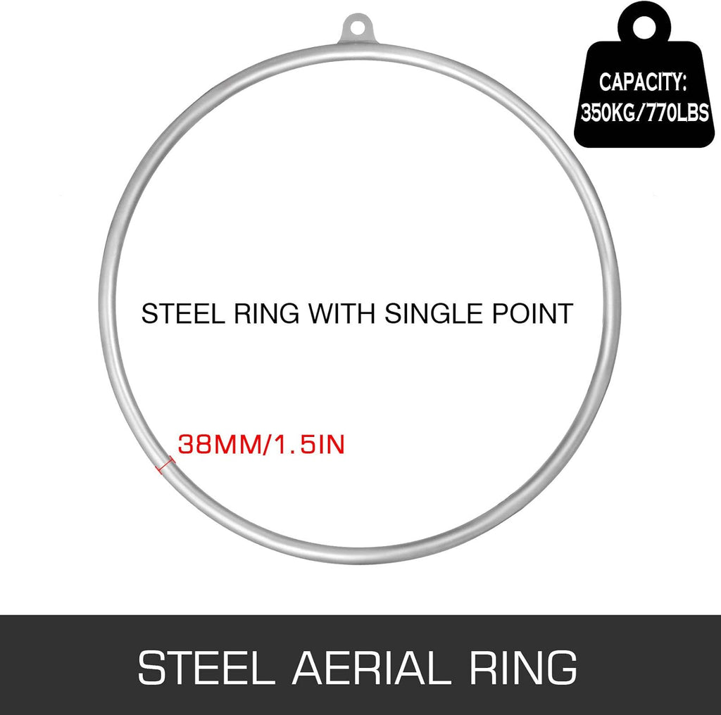 Silver Stainless Aerial Hoop with Accessories Q41339