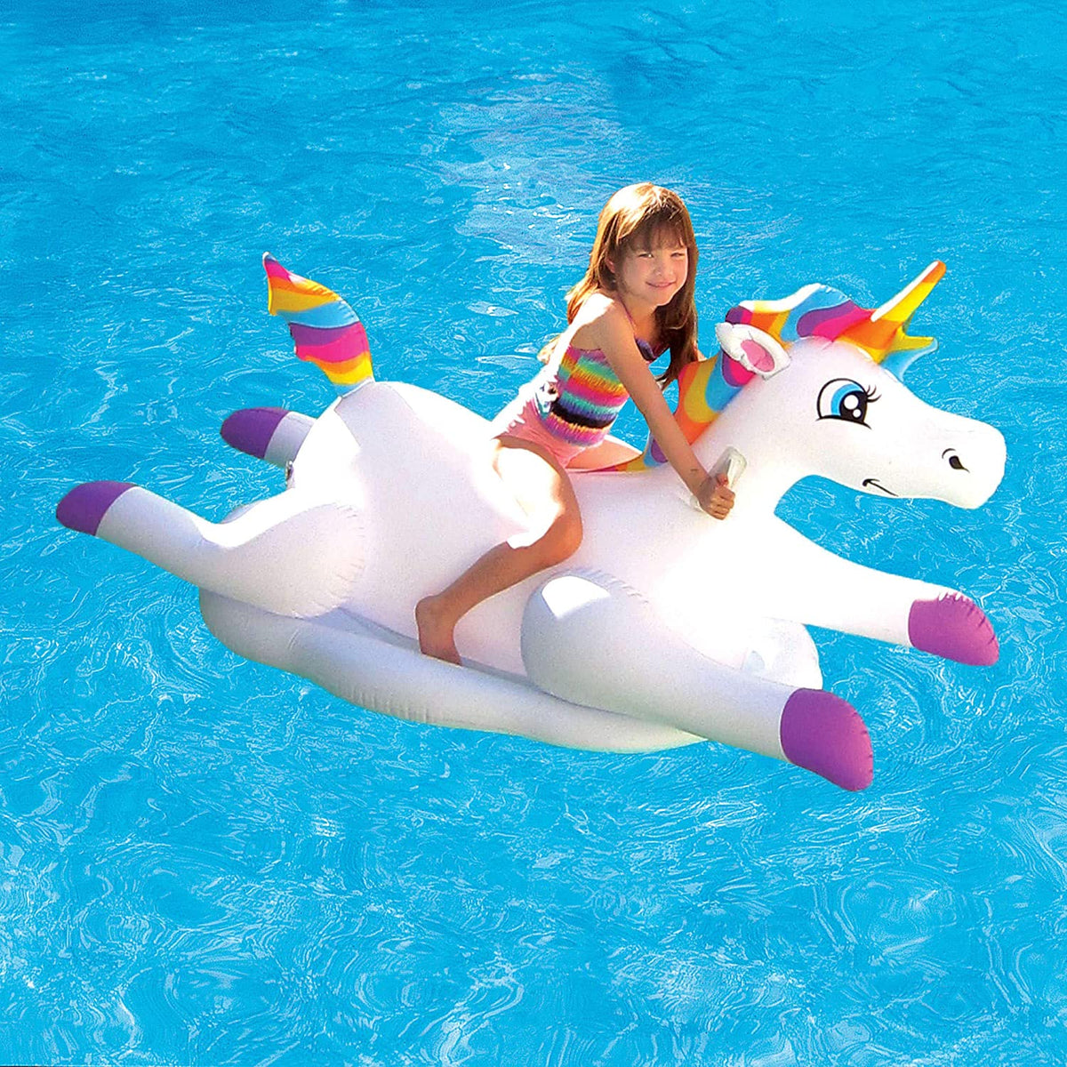 Rainbow Unicorn Inflatable Pool Float G9359