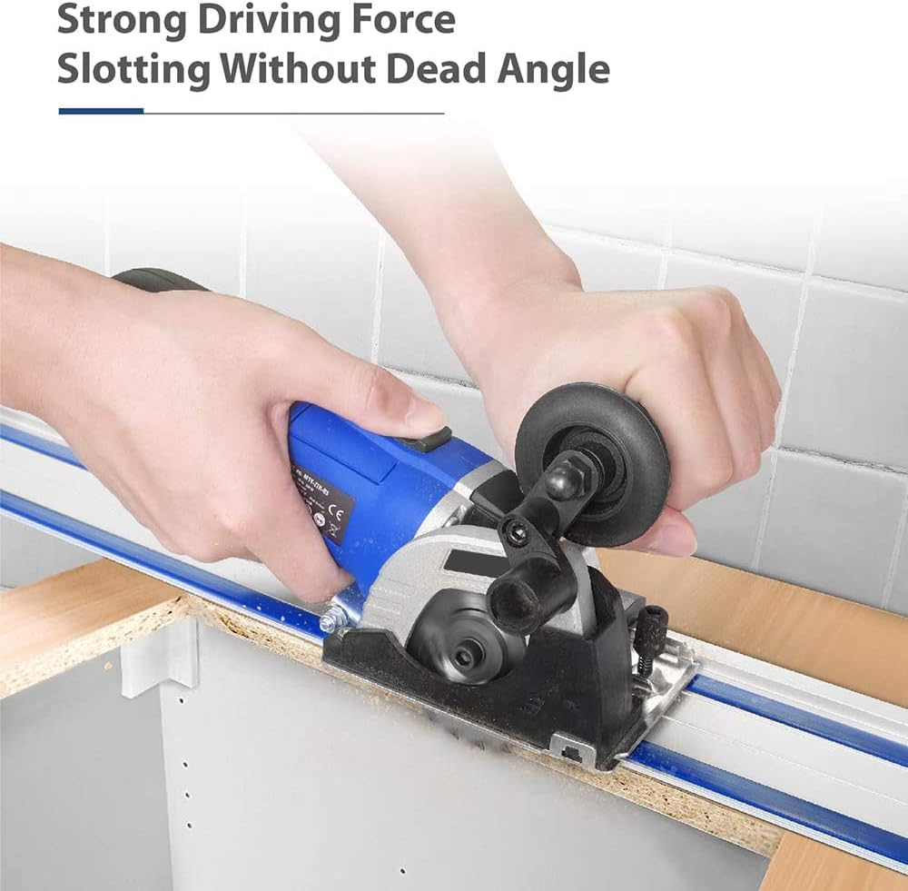 Mini Circular Saw with 2 x 15" Guide Rails, 3 Saw Blades, Pack of 2 L435724