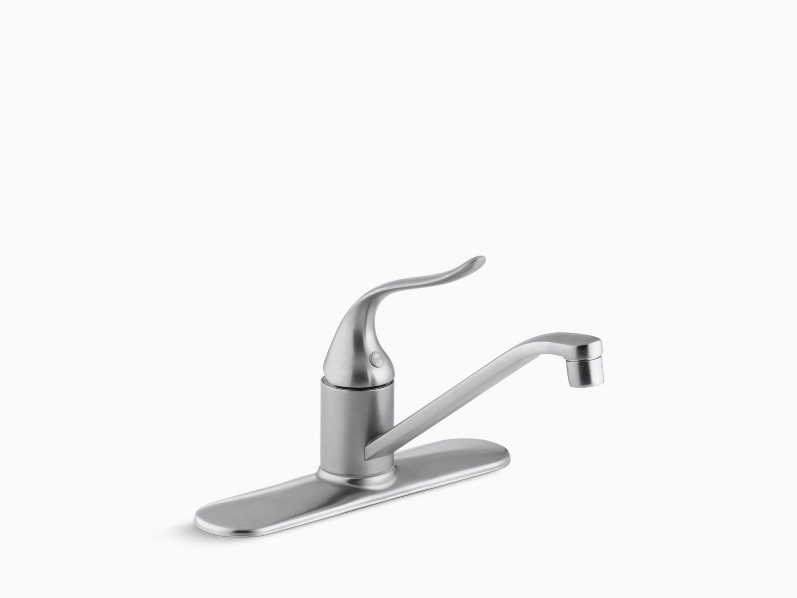 Brushed Chrome Single Handle Kitchen Faucet I164336