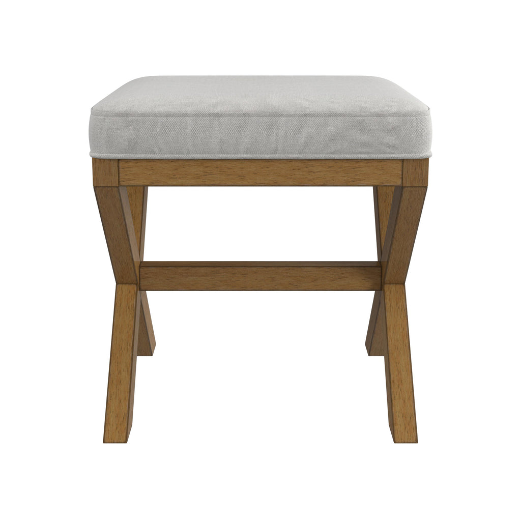 Dark Driftwood Wood Vanity Stool V309