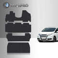 Black Rubber All Weather Floor Mats for 8 Seater Honda Odyssey 2011-2017 Z80479