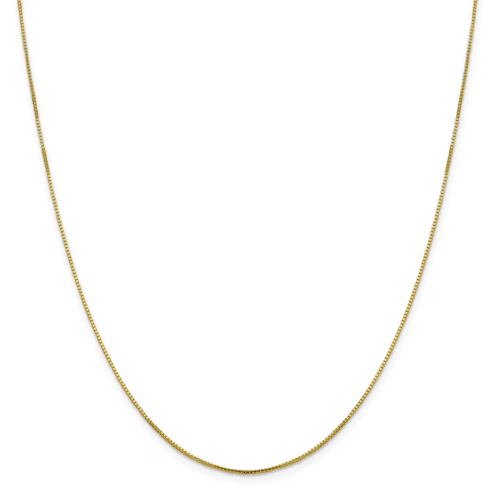10kt Yellow Gold Octagonal Box Chain 20 inch Lobster Clasp Y610253