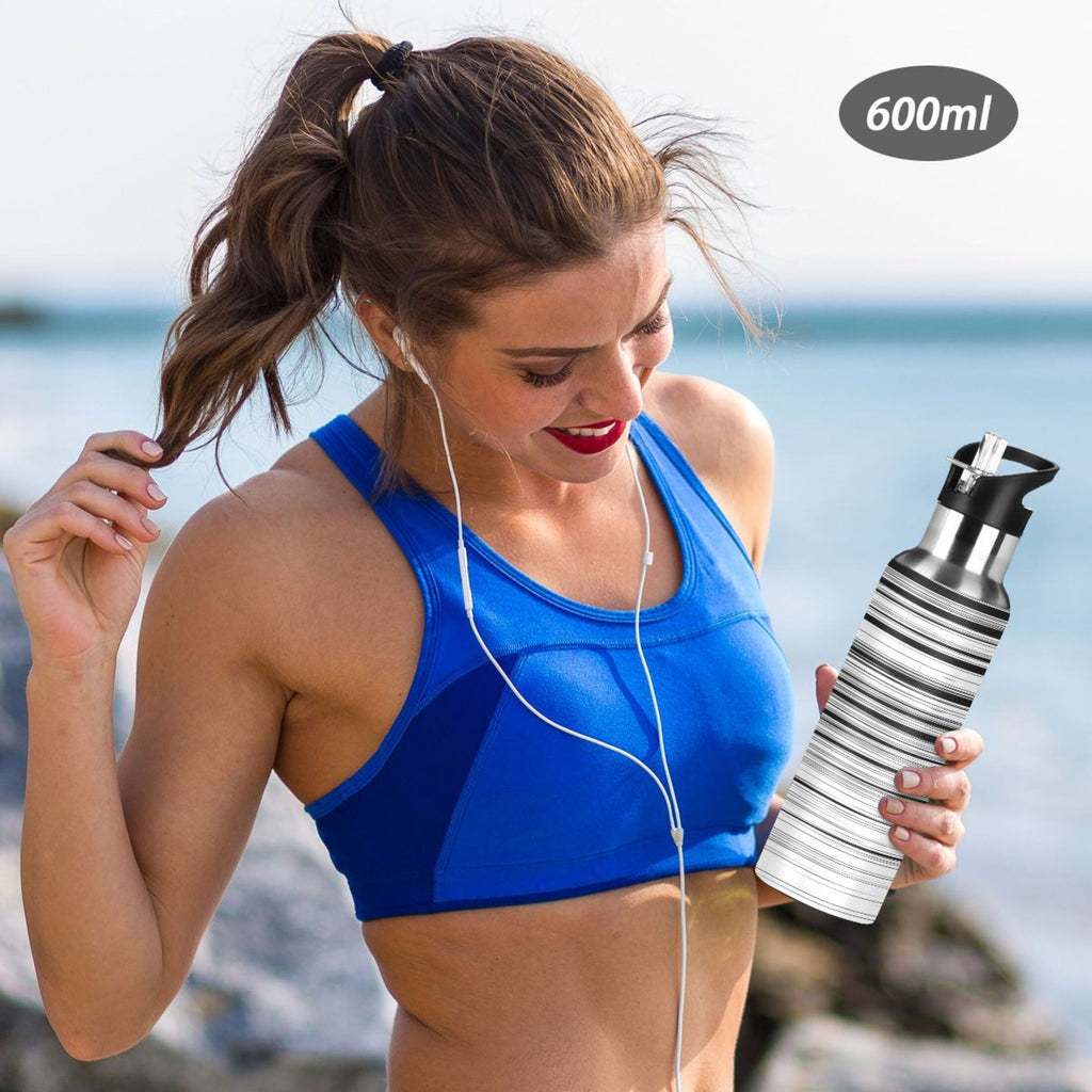 20 OZ Stainless Steel Vacuum Insulated Water Bottle with Straw Lid P223693