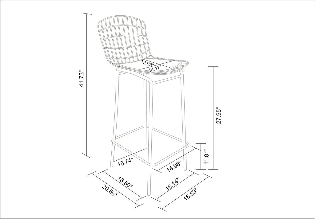Black Metal Barstool (Set of 3) P51300