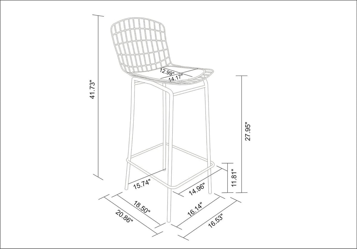 Black Metal Barstool (Set of 3) P51300