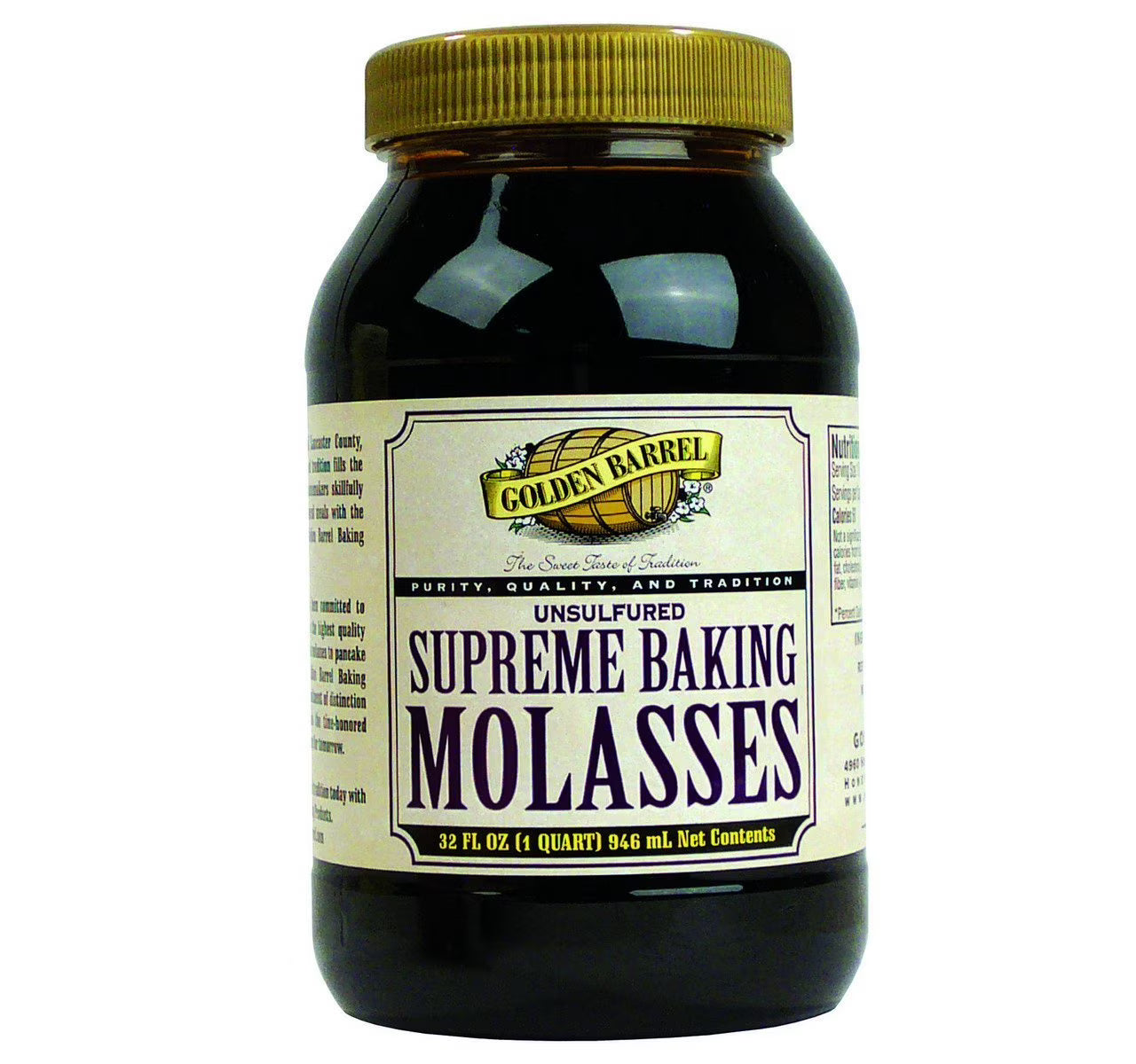 Unsulfured Baking Molasses, 32 Oz. Bottle (Pack of 2) J6683