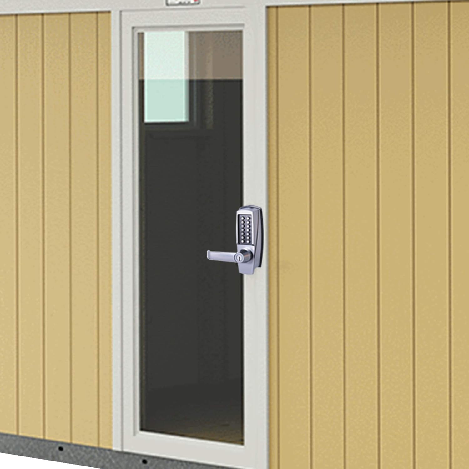 MX600 Mechanical Push Button Lever Lock, 60mm Backset Latch, 13 Digit Keypad, Satin Chrome A14475