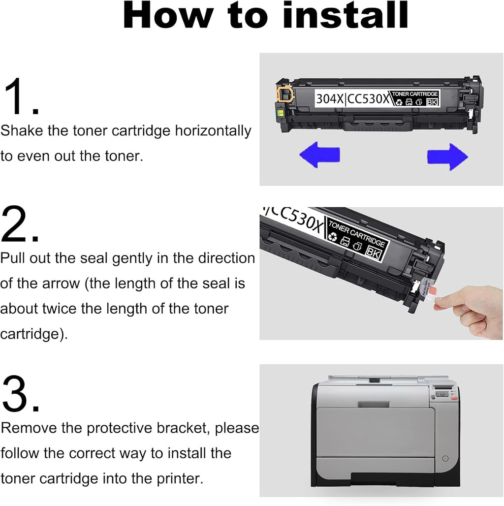 Black Compatible 304X CC530X Toner Cartridge B883502