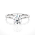 Lab Grown Diamond Solitaire Engagement Ring in 14k White Gold E532673
