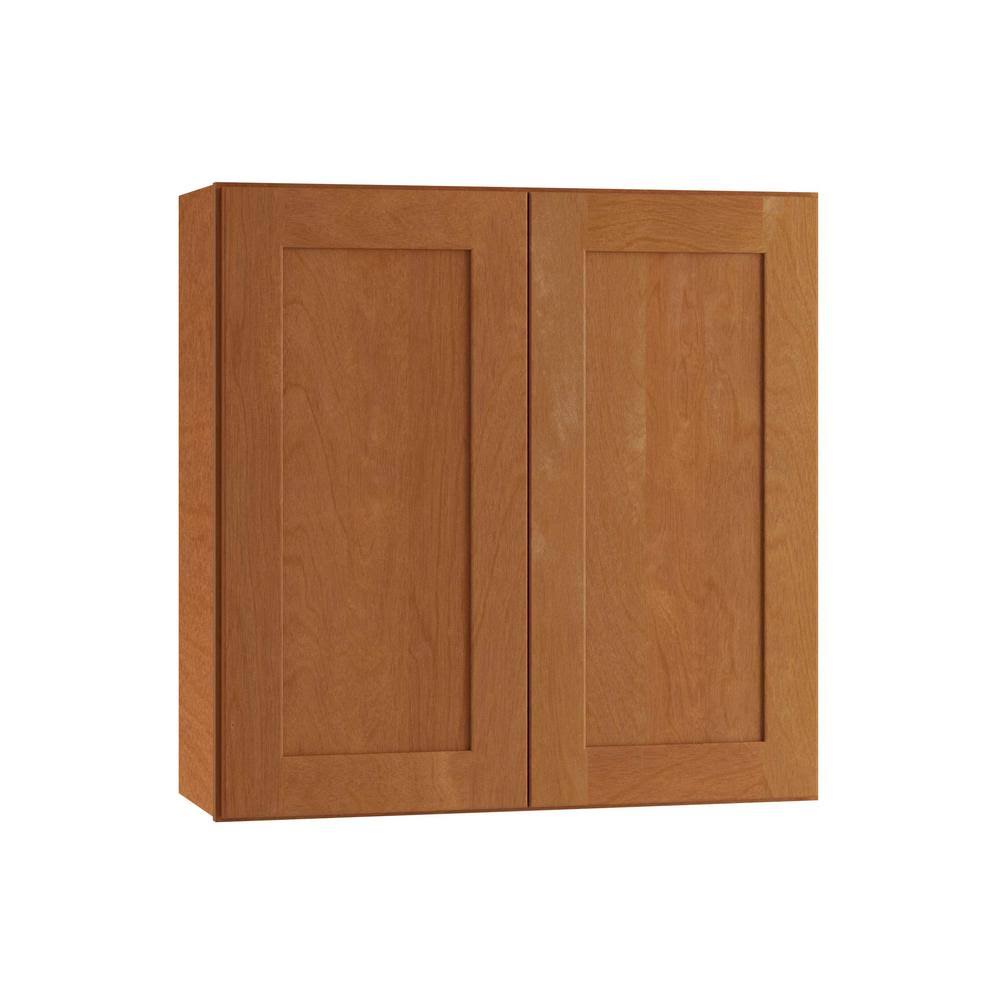 Plywood Shaker Wall Kitchen Cabinet Soft Close in Stained Cinnamo T329