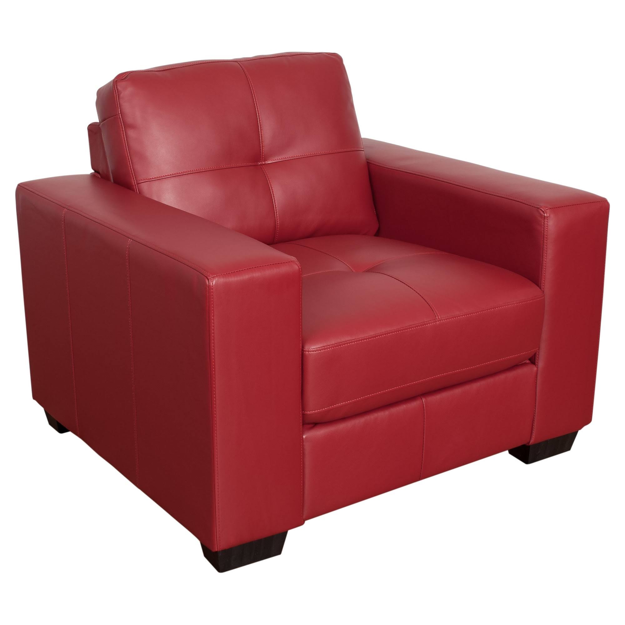 Red Bonded Leather Chair J28197