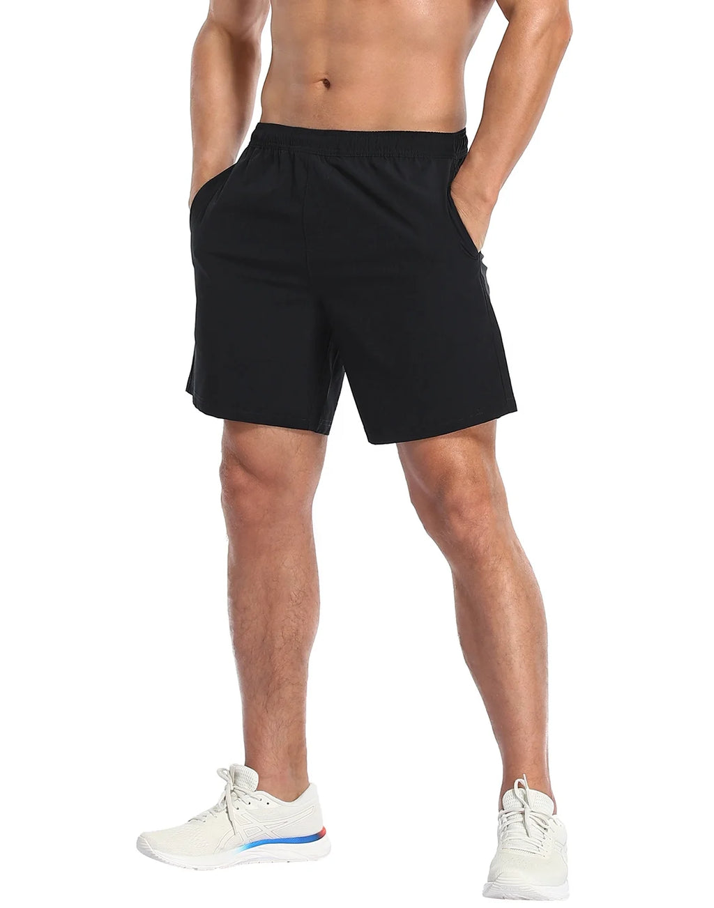 Mens 7 inch Inseam Workout Shorts with Compression Liner U5477