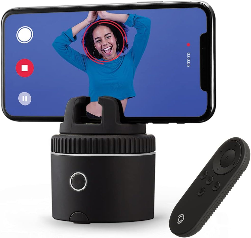 Fast Auto Tracking Phone Holder with Remote - 360 Rotation Camera Stand T497825