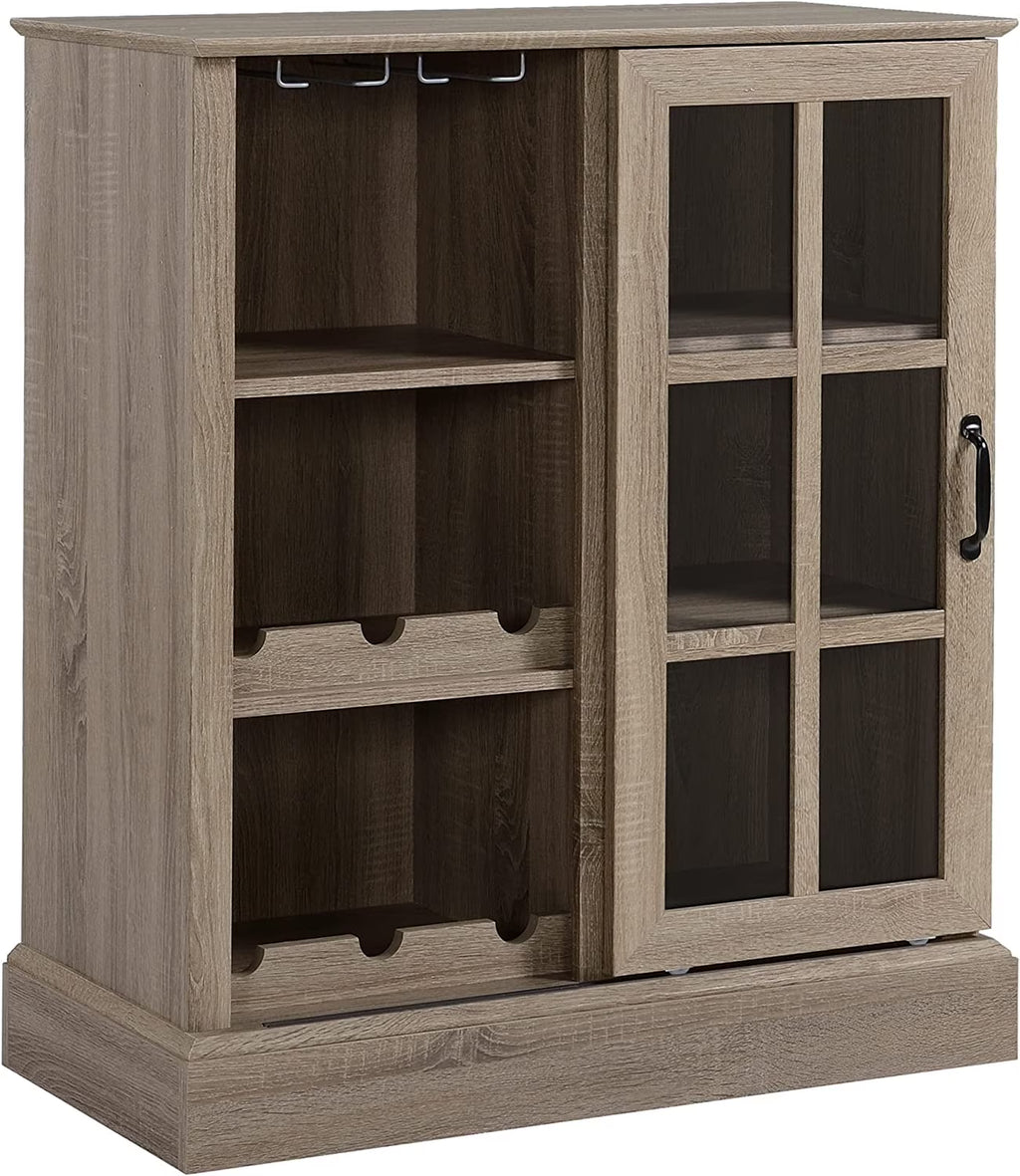 Wine Cabinet with 6-Bottle Wine Rack and Stemware Racks T387