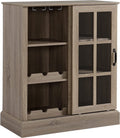 Wine Cabinet with 6-Bottle Wine Rack and Stemware Racks T387