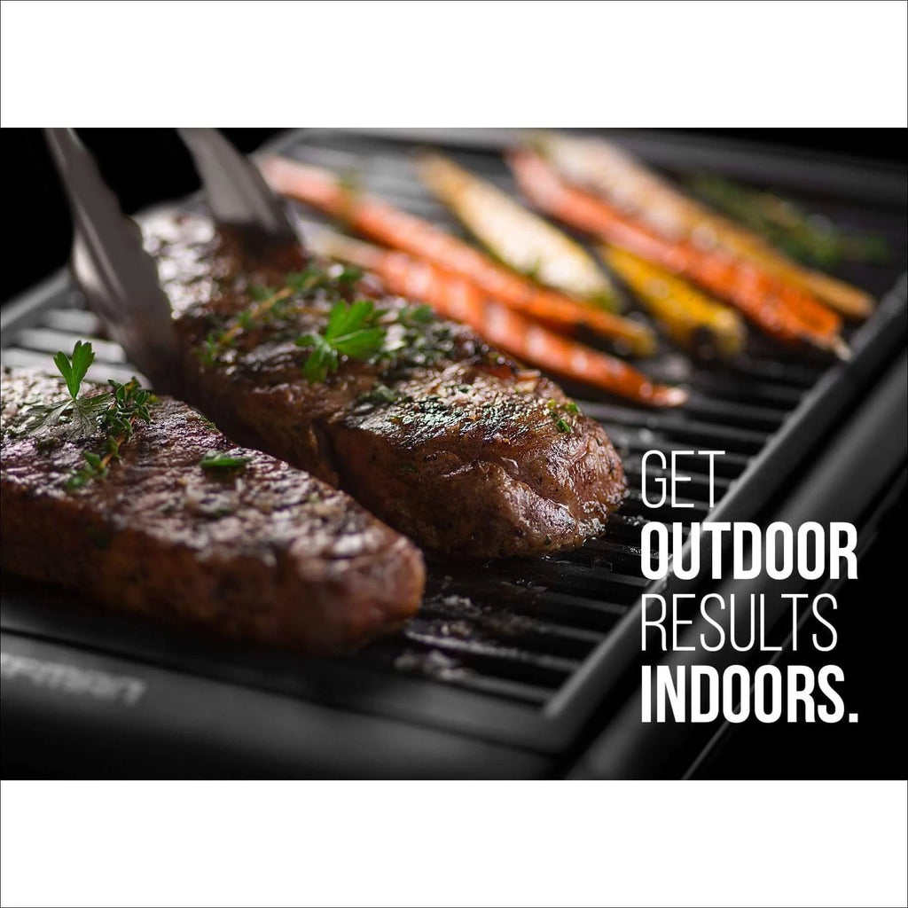 Black Electric Smokeless Indoor Grill with Non-Stick Cooking Surface S1879