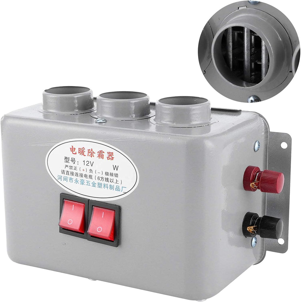12V Compact Car Heater 3 Hole 600W-800W Pack of 2 U229952