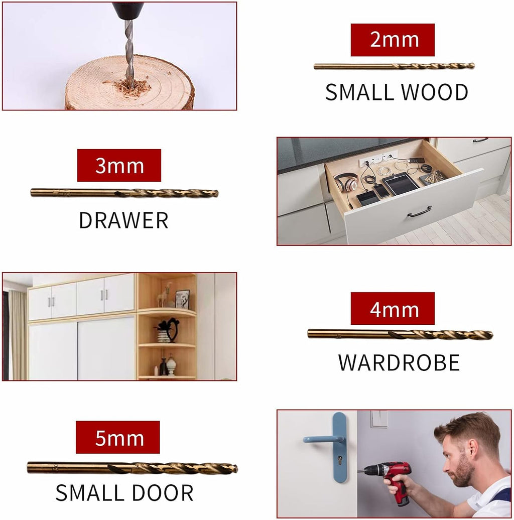 Cabinet Hardware Jig, Aluminum Alloy Handle Template Tool with Automatic Center Punch and 4 Drill Bits A107660