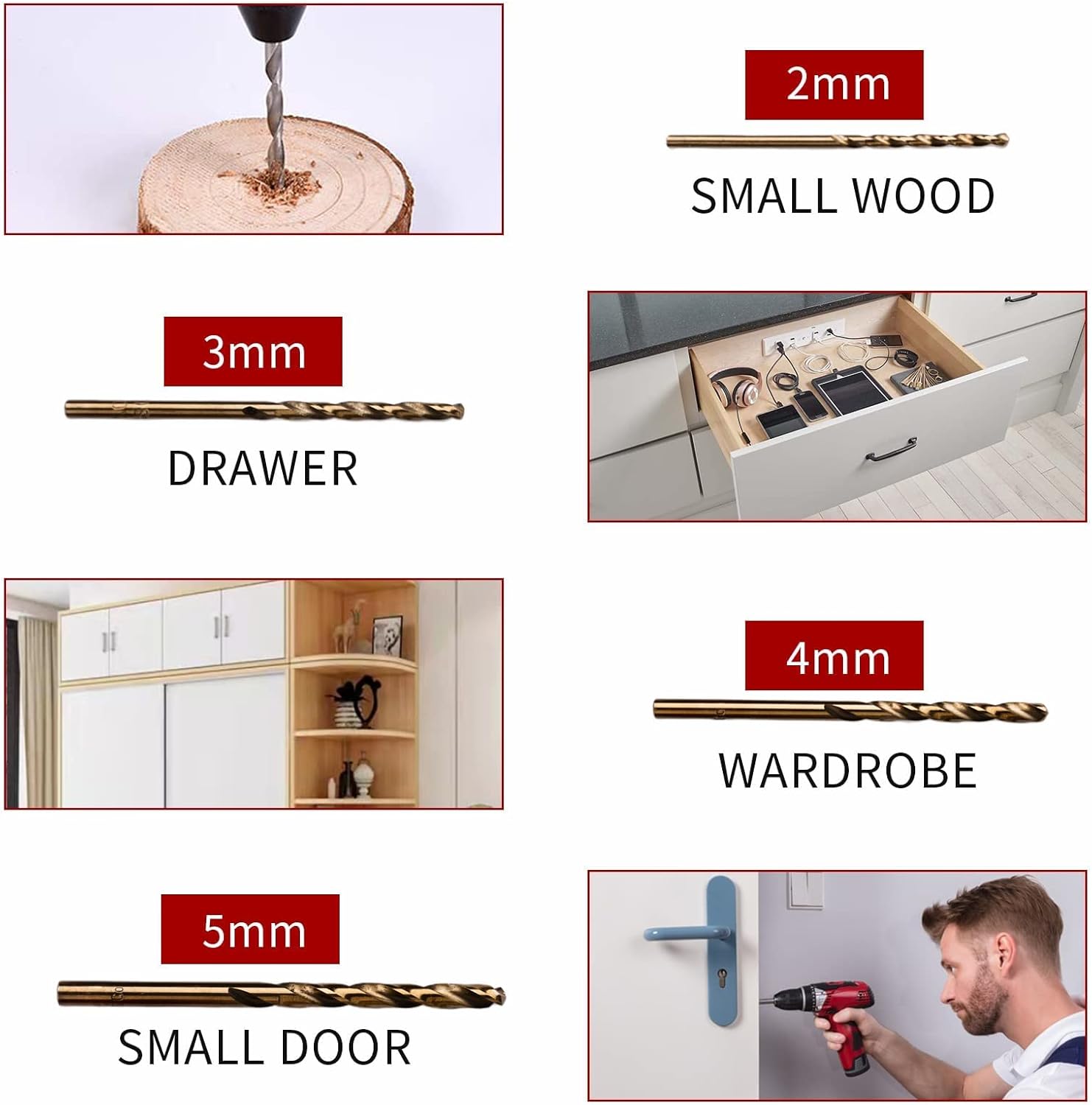 Cabinet Hardware Jig, Aluminum Alloy Handle Template Tool with Automatic Center Punch and 4 Drill Bits A107660