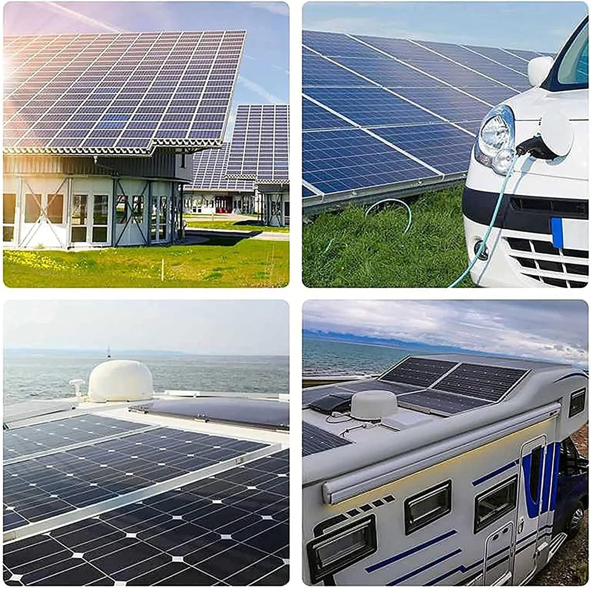 600W 2X 300W PET Flexible Mono Solar Panel with 40A Controller Q9395