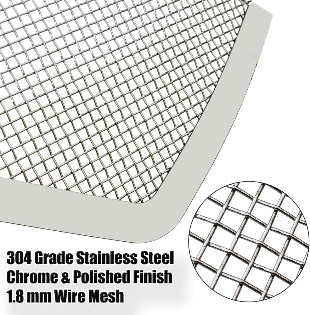 Chrome Stainless Steel Mesh Grille Grill Insert Combo L628