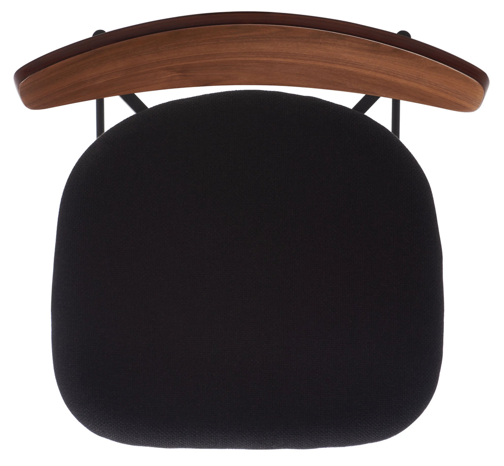 Walnut/Black Scandinavian Counter Stool C7187