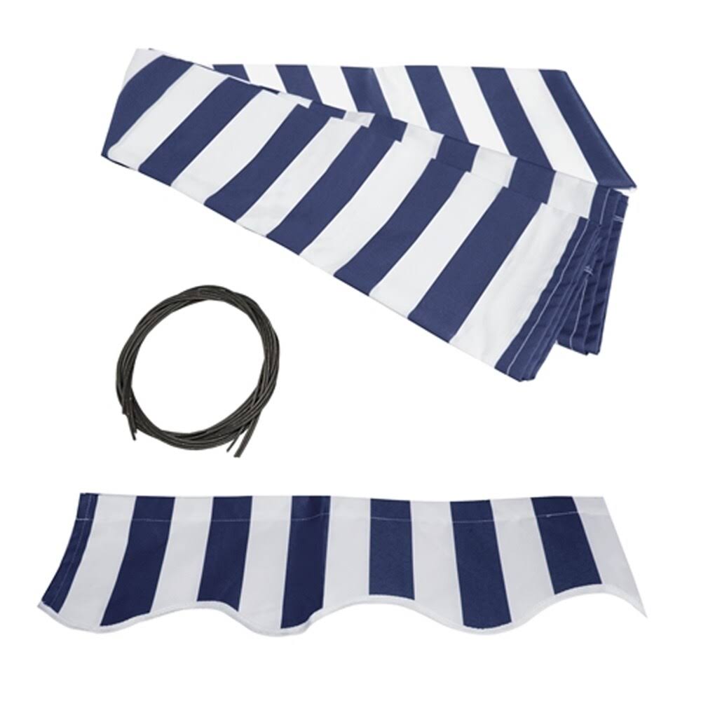 10 x 8 ft. Black Frame Retractable Patio Canopy Awning C7688