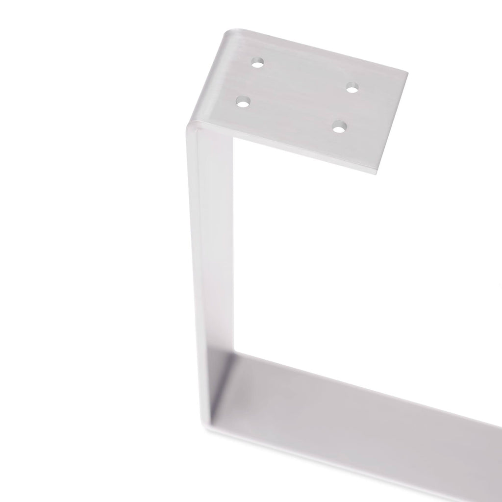 White Flat Bar Table Leg and Bench Base X181605