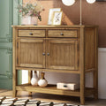 Brown Wood Console Sofa Table with Drawers M786260