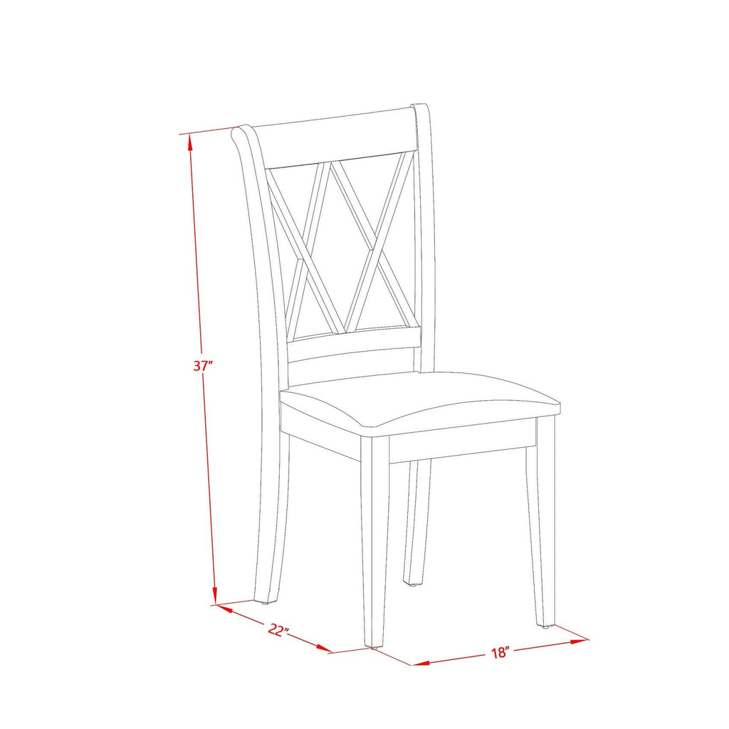 Set of 2 Linen White Fabric Upholstered Chairs D7949