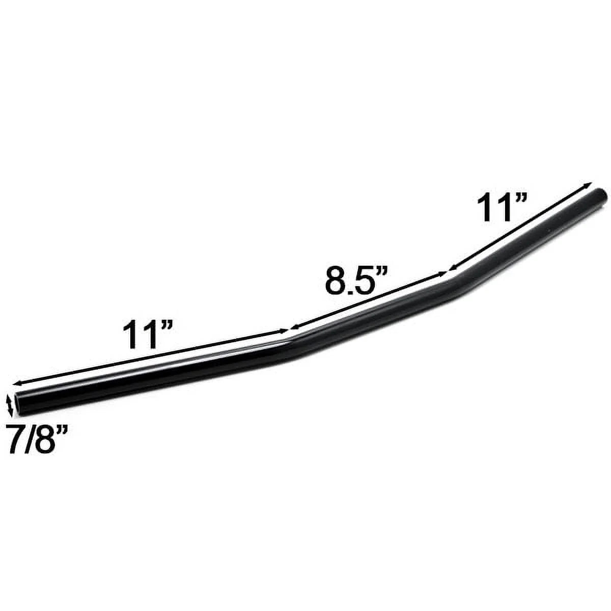7/8" Black Steel Motorcycle Handlebar O23030