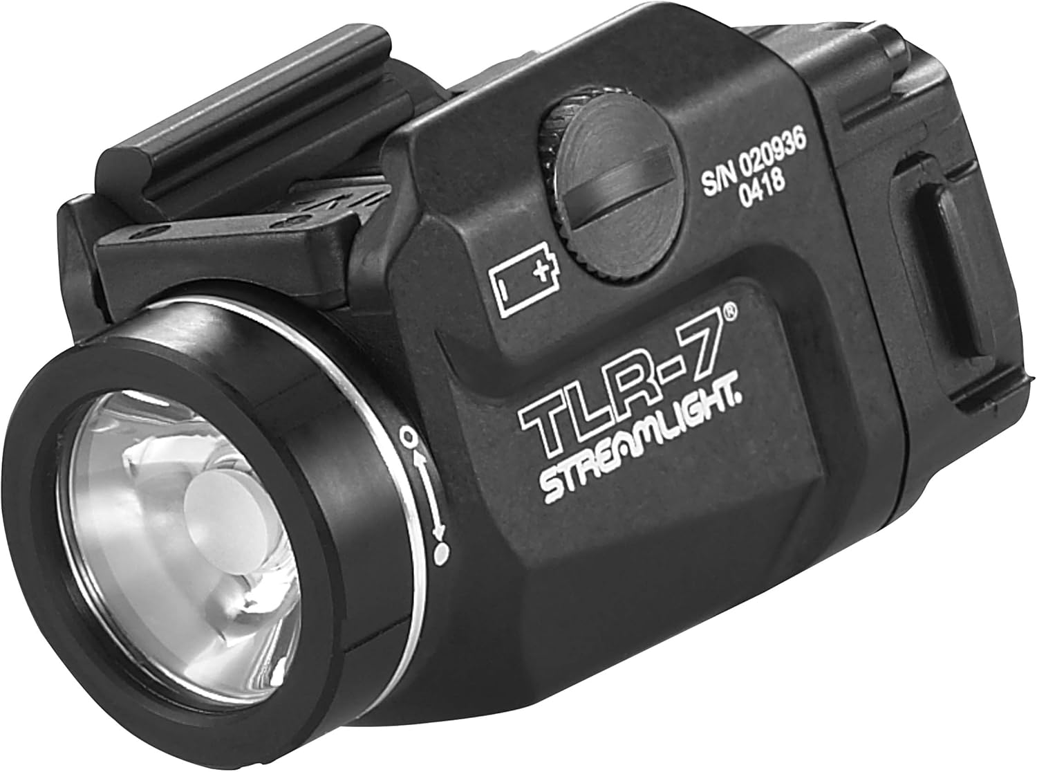 Black Rail Mounted Tactical Weapon Light with Side Switch T5972