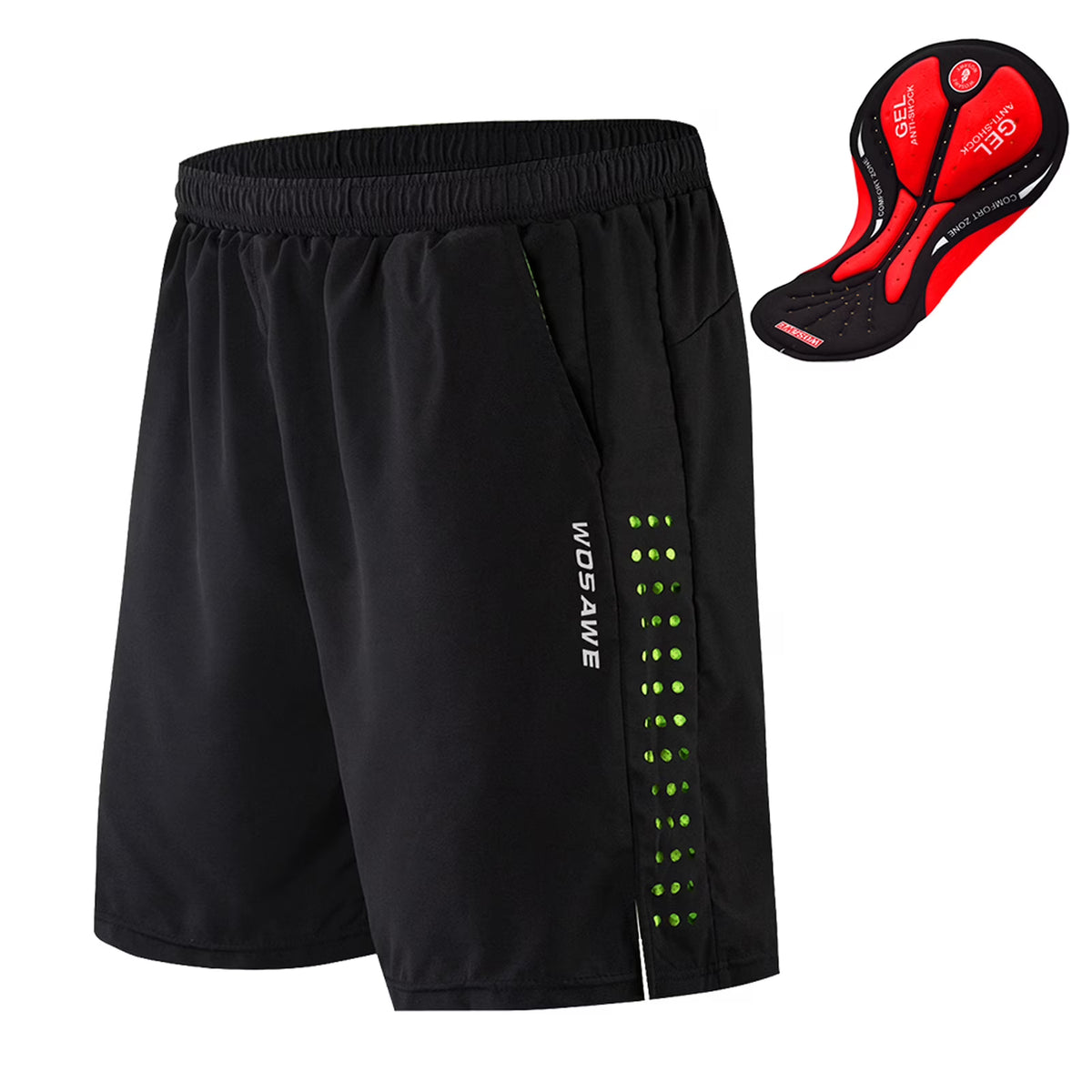 Men Bike Short with 3D Padding and Mesh Lining Breathable Quick Dry Loose-Fit Bicycle Shorts H739