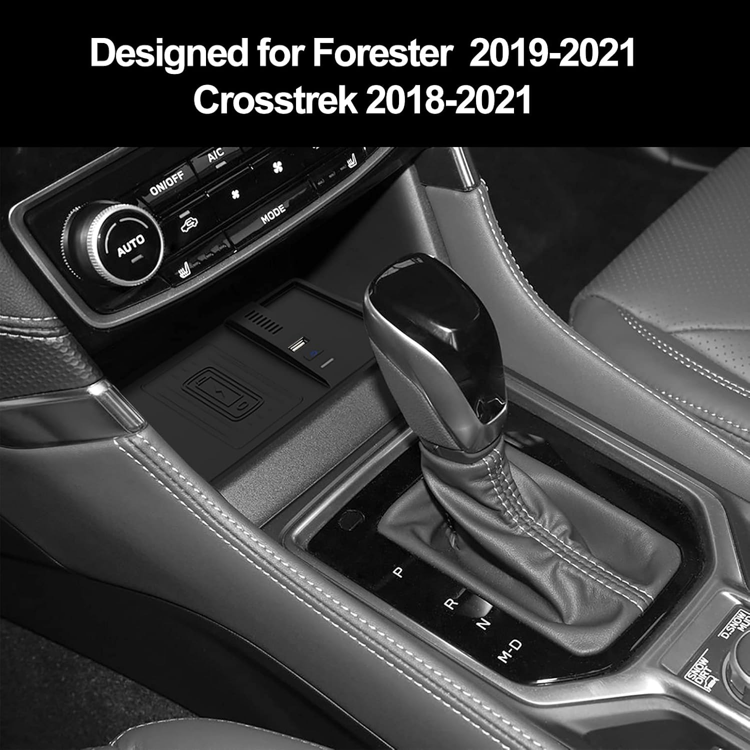 Wireless Charger Center Console Organizer for Subaru Forester Crosstrek Impreza I50478