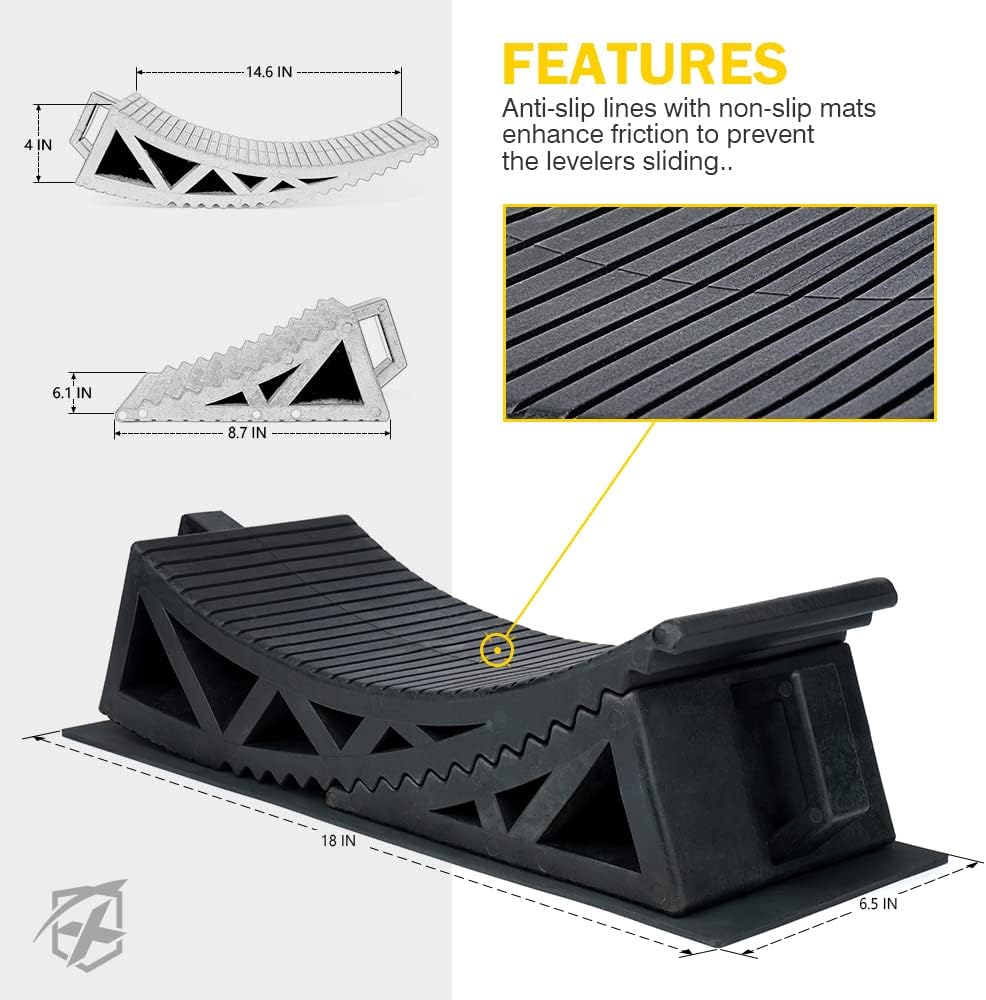 RV Leveling System Kit 2PCS with Anti-Slip Mats L2577