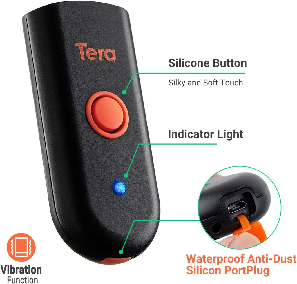 Wireless Barcode Scanner, Waterproof Shockproof Mini Pocket 2D Scanner, Bluetooth 5.0 & USB Wired & 2.4G Bar Code Reader K1749