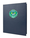 Cobalt Blue Ostrich Casebound Menu A9474