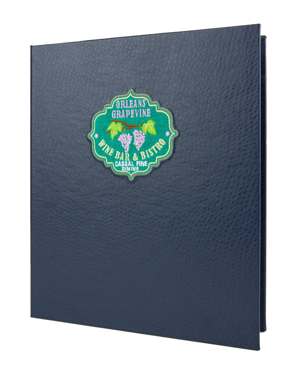 Cobalt Blue Ostrich Casebound Menu A9474