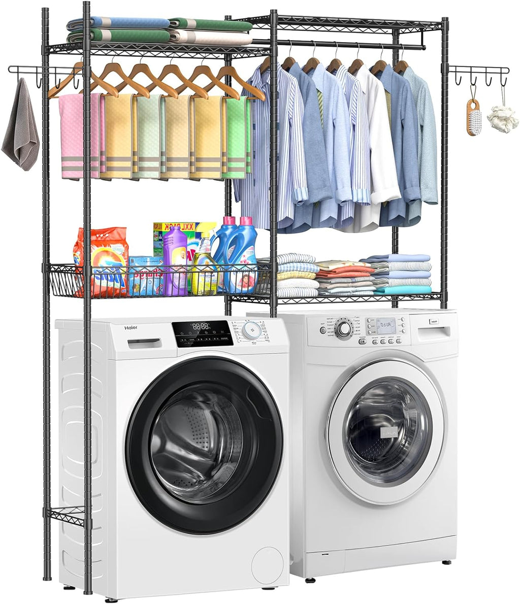 2 Pack 2 Tier Adjustable Height Freestanding Storage Shelf K2801