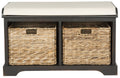 Brown Wicker Storage Bench F636106