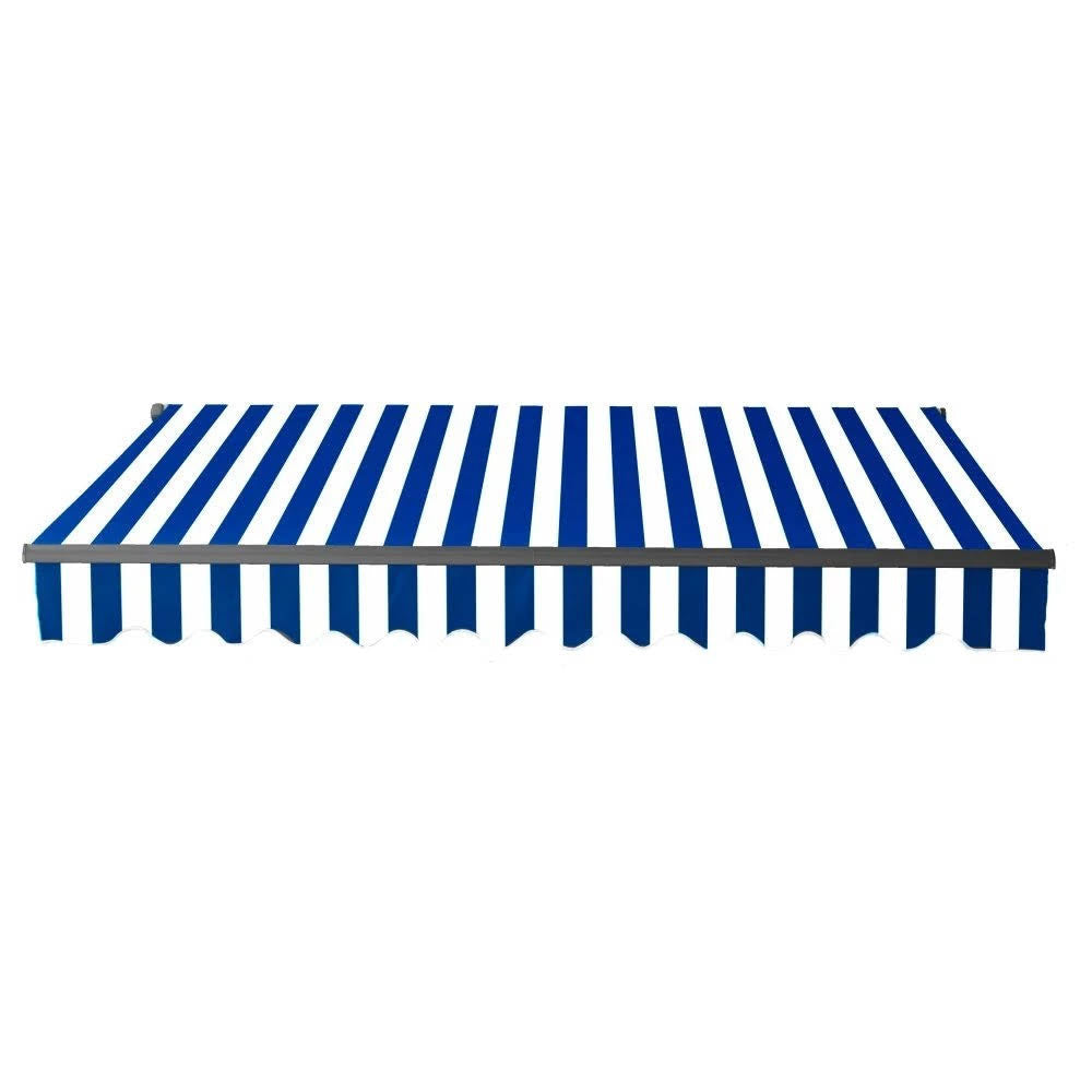 10 x 8 ft. Black Frame Retractable Patio Canopy Awning C7688