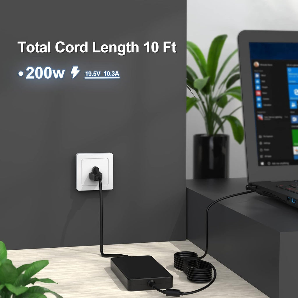 200W Slim Charger for HP Laptop Power Adapter Pack of 2 P388383