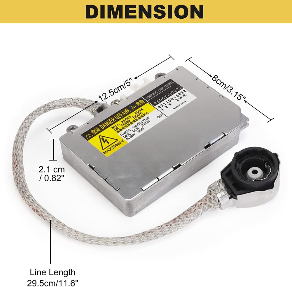 HID Ballast Replaces 81107-2D020, 85967-0E020, DDLT002, KDLT002 (2PCS) Z89511