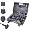 17pcs Radiator Pressure Tester Kit, Vacuum Pump Type Cooling System, Black M7453