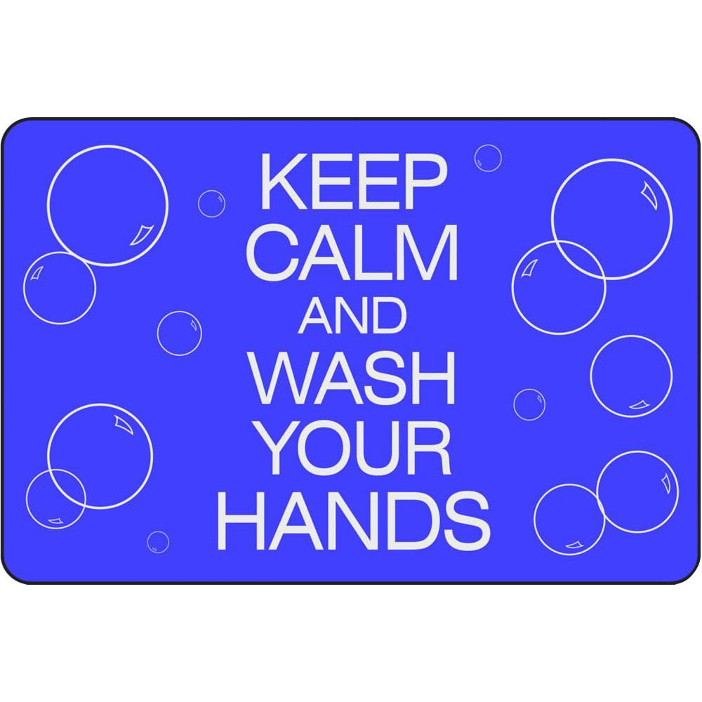 Blue 3/8x22 Thick Safety Message Mat L696139