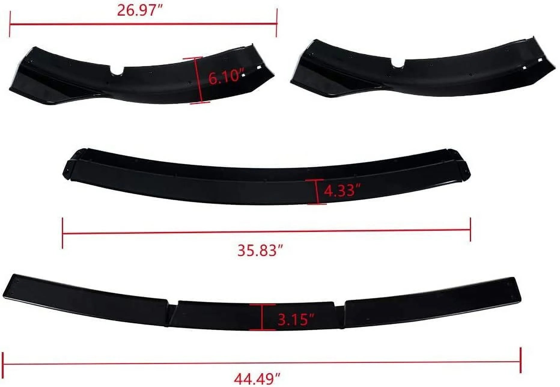 Carbon Fiber Print Front Bumper Lip Splitter C9851