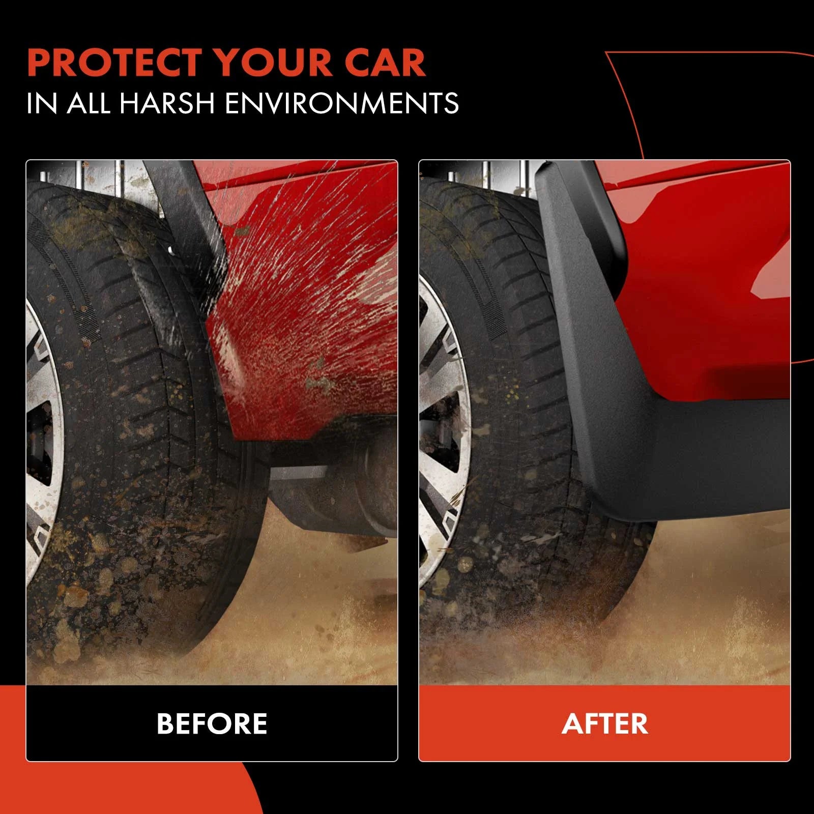 Splash Guards Mud Flaps 4-Pcs Kit G192332