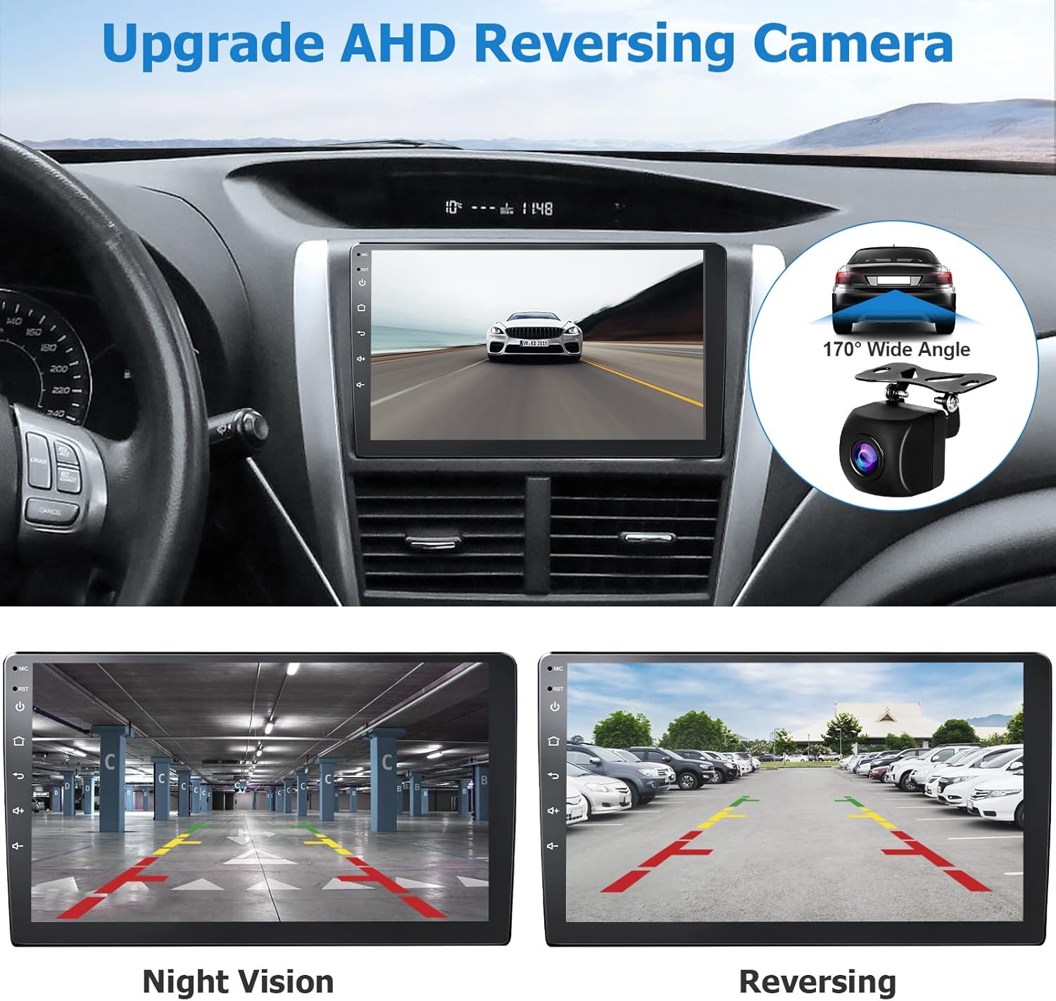 10.1 IPS Touchscreen Car Stereo with Wireless CarPlay Android Auto Bluetooth 5.0 Backup Camera N9318