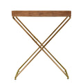 Rectangular Folding Side Table in Natural / Gold N5604